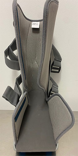 The wedges are placed under the grey foot lining that is found inside the boot as shown above